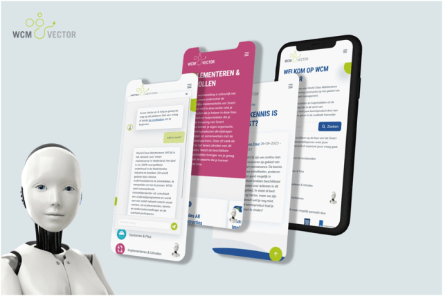 AI-chatbot Vector op een mobiele telefoon