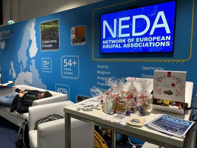 Stand NEDA tijdens DrupalCon Wenen