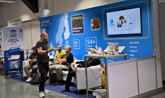NEDA booth Drupalcon Vienna