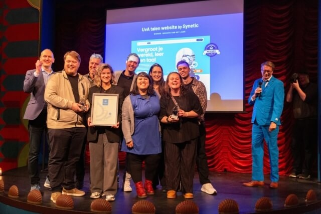 Winnaar website van het jaar op het podium