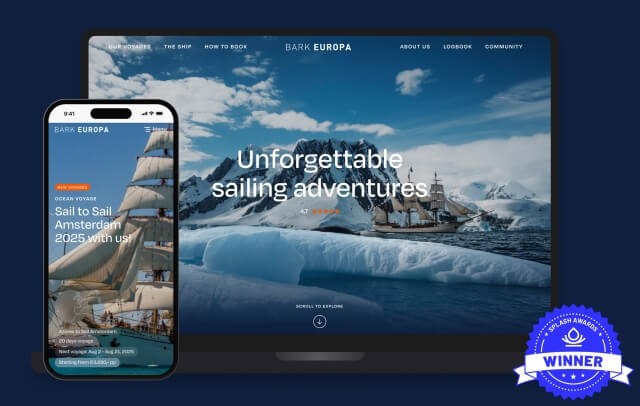 Website Bark Europ op laptop en device