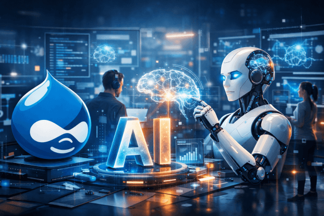 Toekomstige kantoor met AI en robot