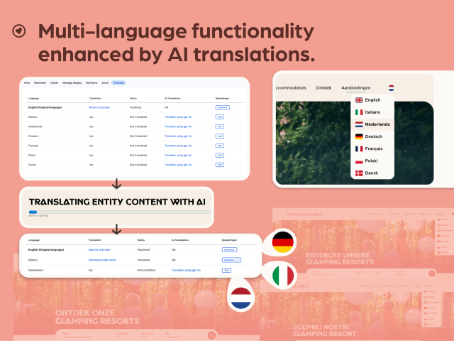 AI vertaler website Vacanze col Cure