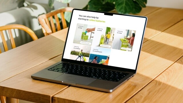 Bebat website op laptop