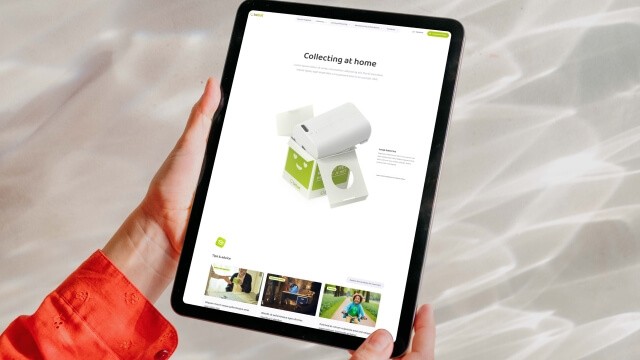 Bebat website op tablet