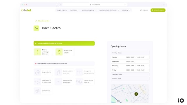 Bebat website screenafbeelding